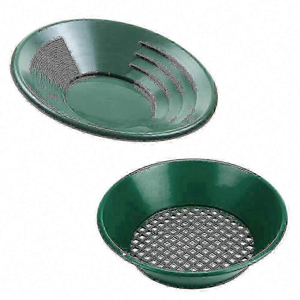 2 Pcs Gold Panning Machine with Screen, Metal Detector Sieve, Mining Tools for Washing & Sieving