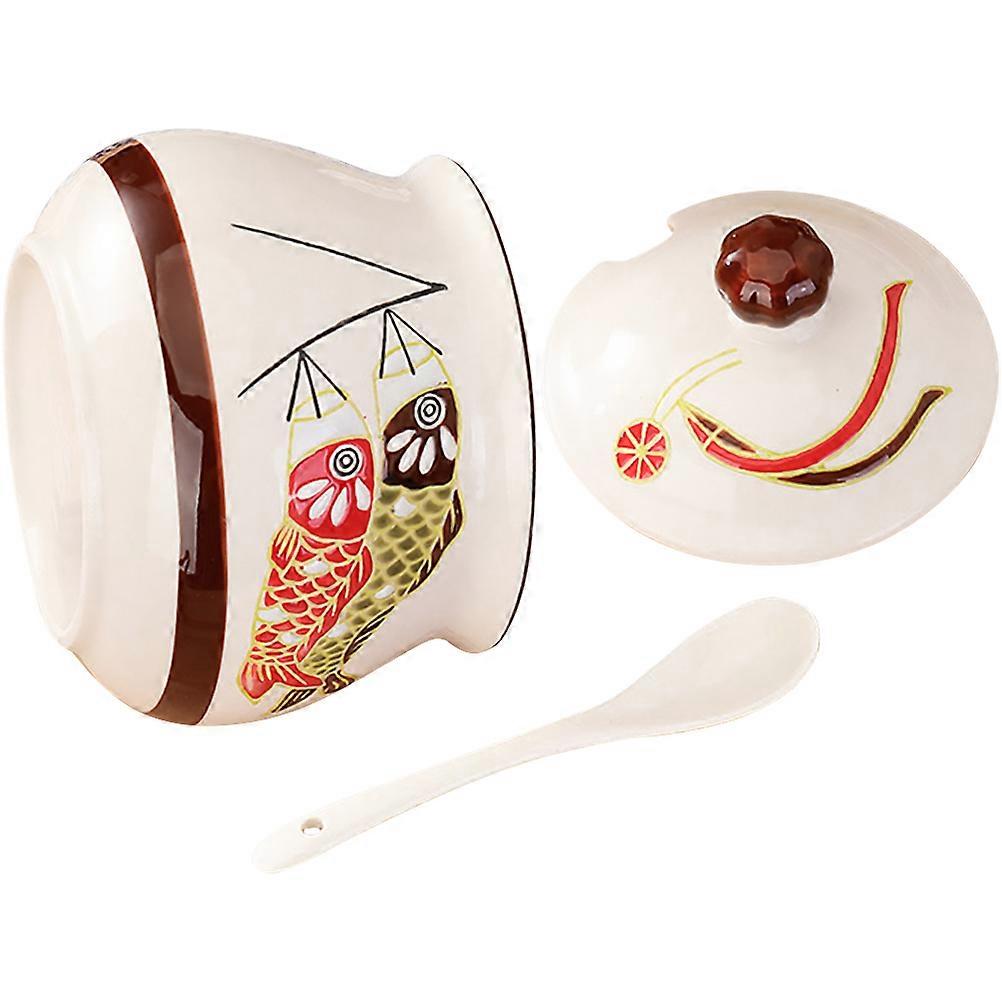 Multi Color Ceramic Storage Can Salt Can for Home Use