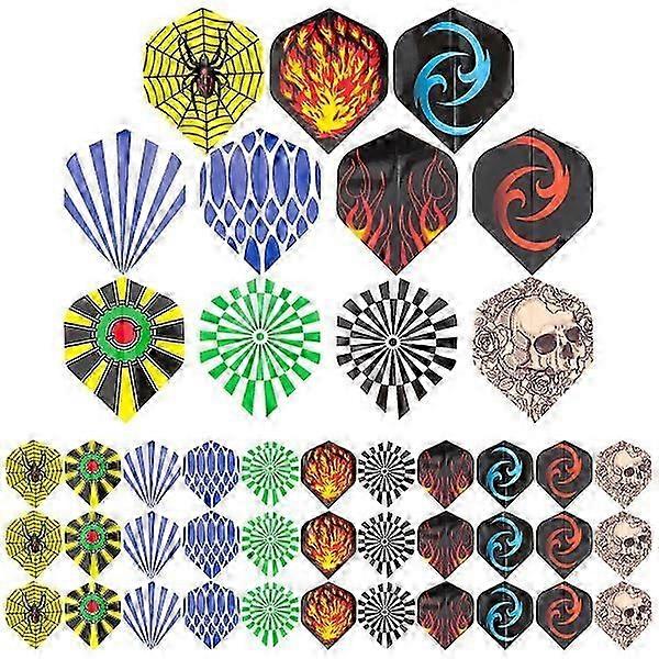 77Pcs Lightweight Dart Tails Replaceable Dart Flights Professional Dart Wings Portable Dart Tails