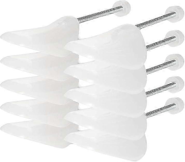 5 pairs of shoe trees variable size UK 5-11, plastic shoe stretcher, shoe shaper, transparent