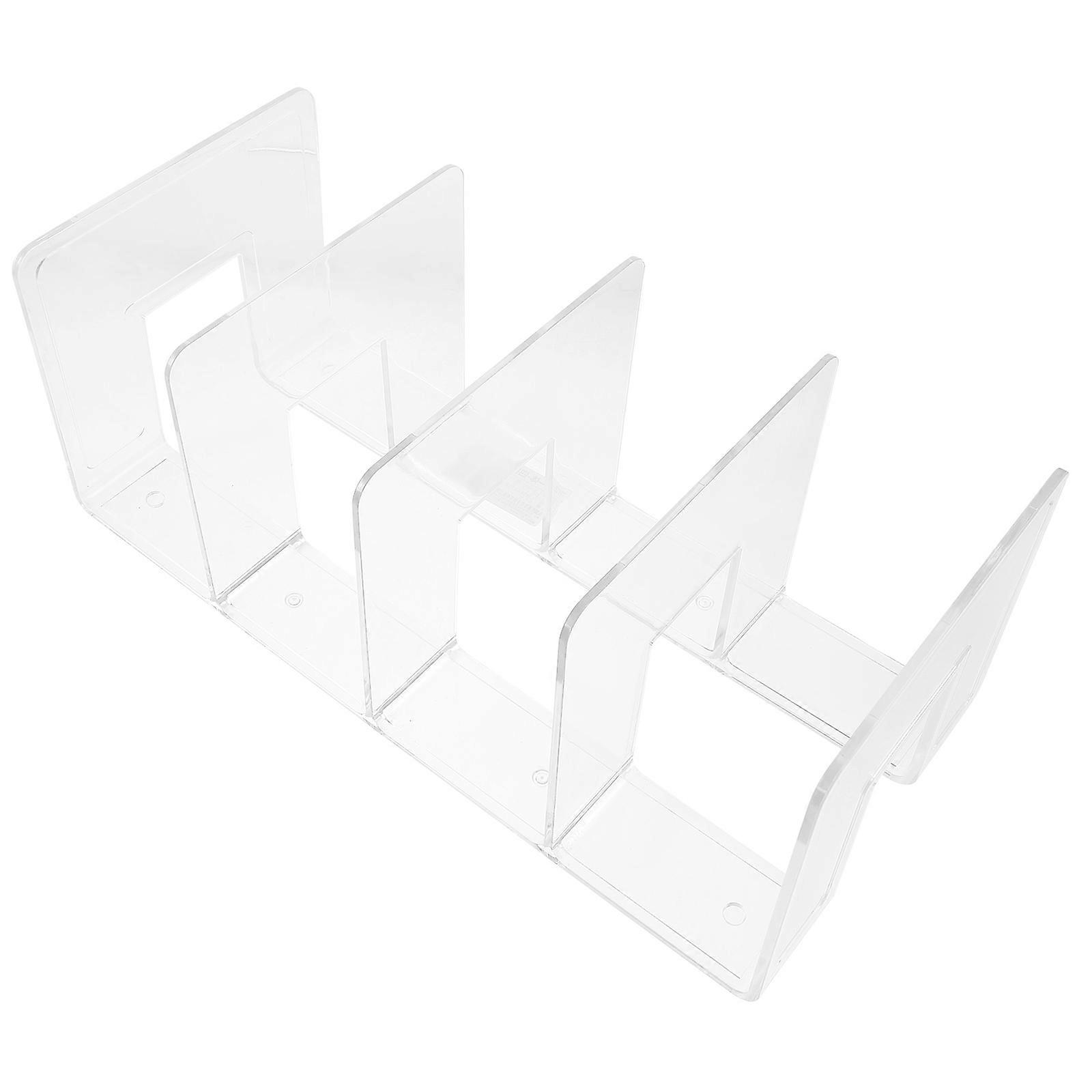 Clear Acrylic Bookend for Office Storage Book Organizer 2Pcs