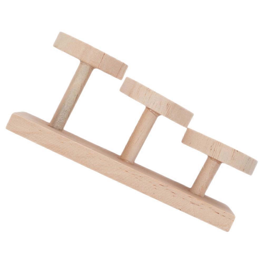 Wooden Parrot Ladder Toy for Grinding 4Pcs Hamster Bird Cage Platform