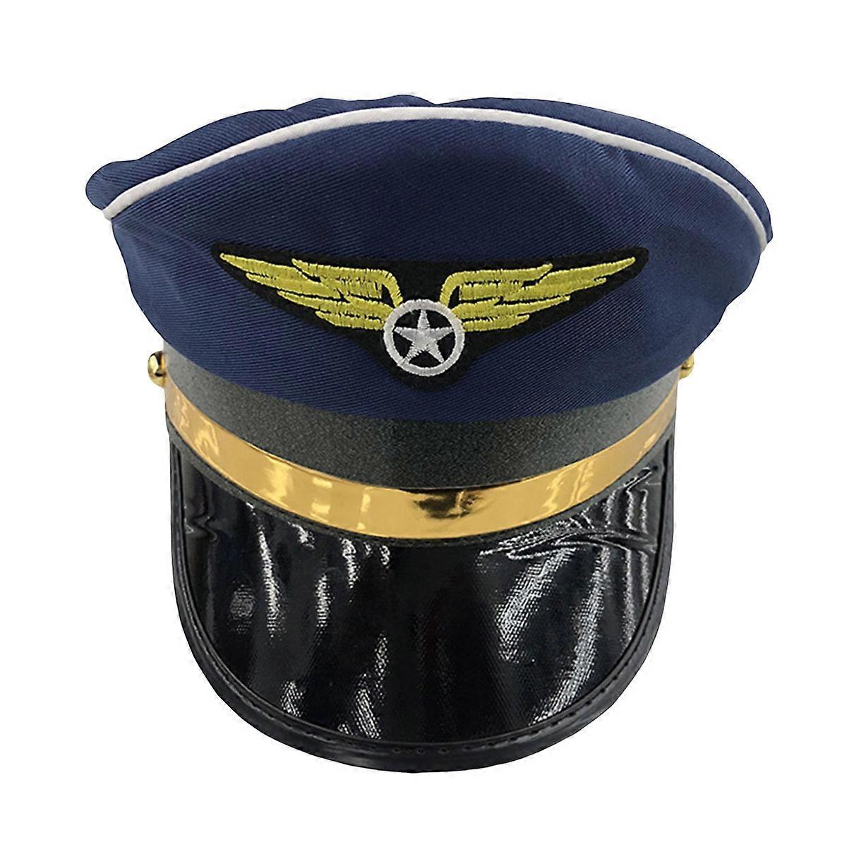 Cosplay Hats Police Navy Blue for Stage Use Military Style 3Pcs