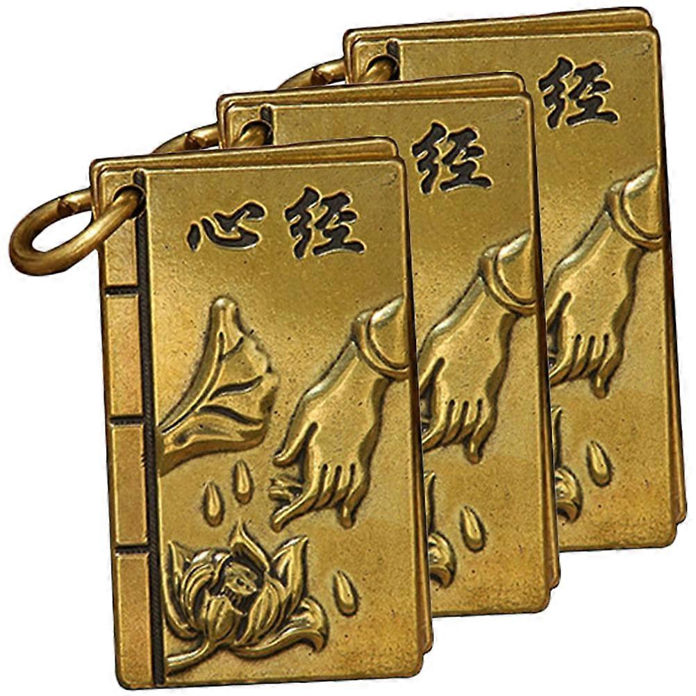 Decorative Copper Keychain Pendant Amulet For Daily Use Vintage Style Portable 9 Pcs