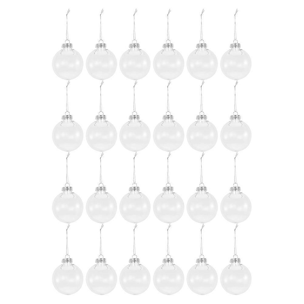 Round Transparent Plastic Baubles For Crafting Holiday Decorations Featuring 96 Pcs Quantity