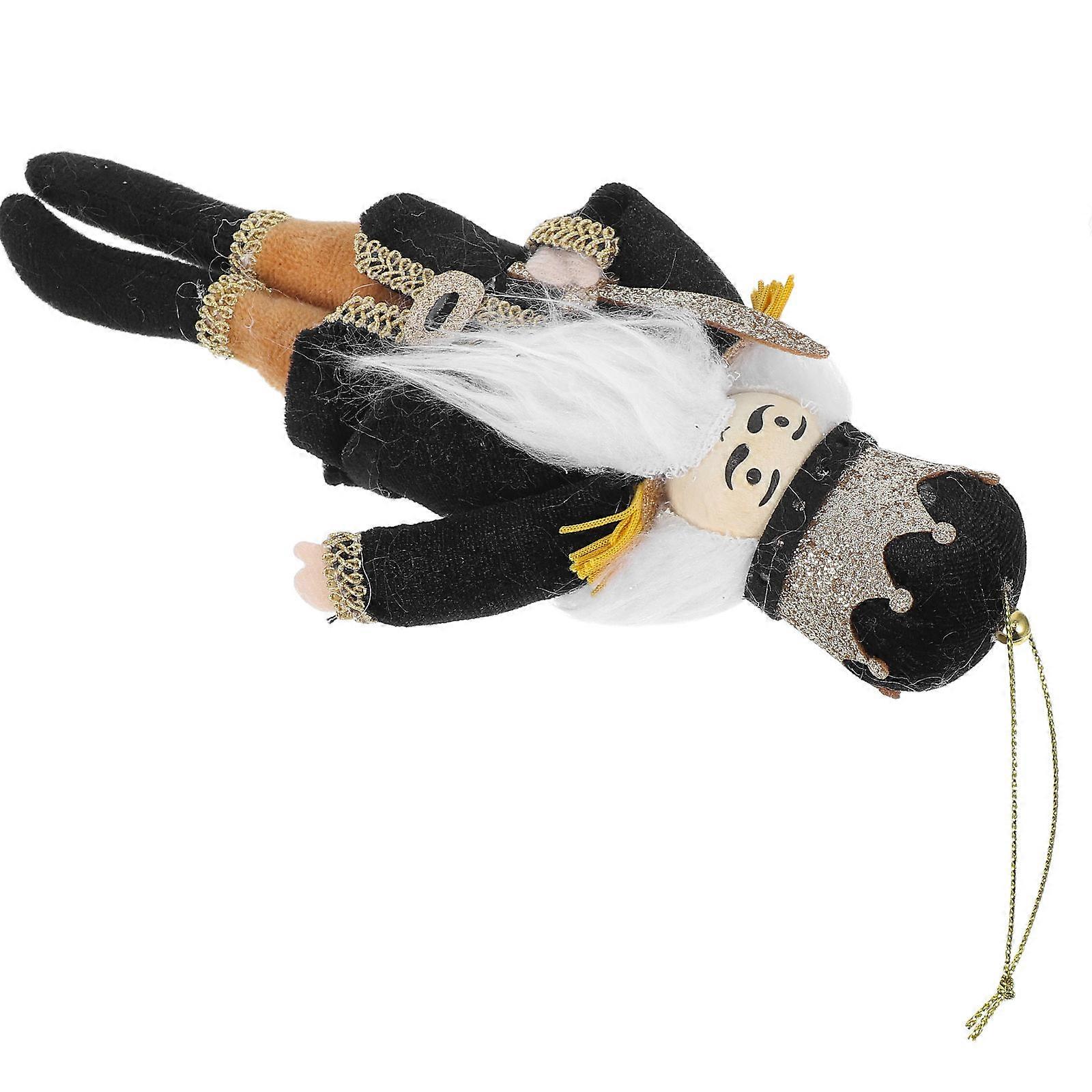 Nutcracker Soldier Hanging Ornaments for Holiday Tree Decor 5Pcs Fabric Dolls