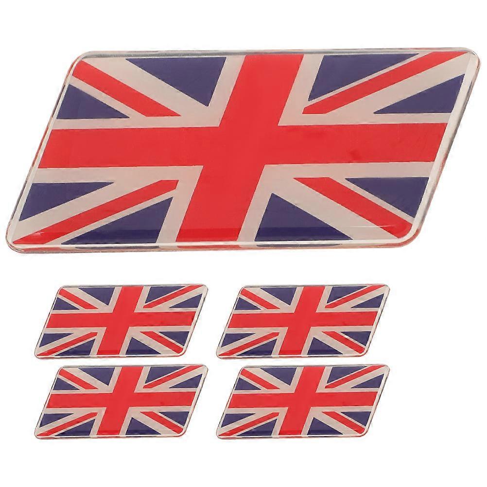 Multi-Color Car Stickers 15 Pcs England Flag Window Decal For Vehicle Rectangular Shape Decoration