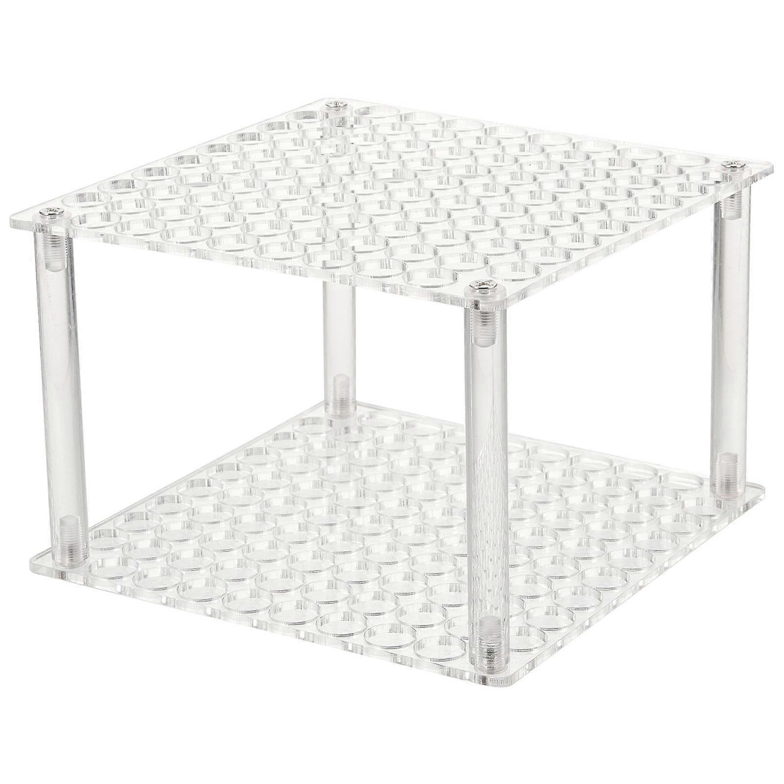 Acrylic Pen Holder with Compartments for Storage Use 3Pcs Transparent Stand