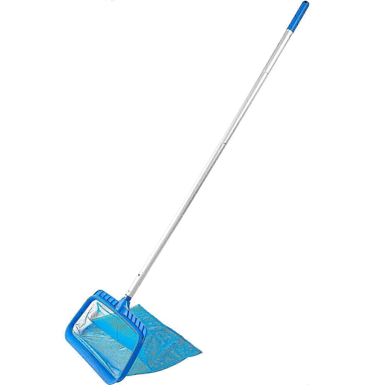 2025 Pool Skimmer - Pool network with pole, 4 episodes, 26.4 '-66.5' thick adjustable telescopic pole