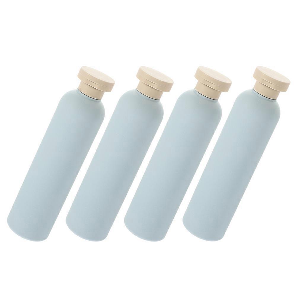 Refillable Shampoo Bottles Dispenser for Travel Use 16Pcs Blue Set