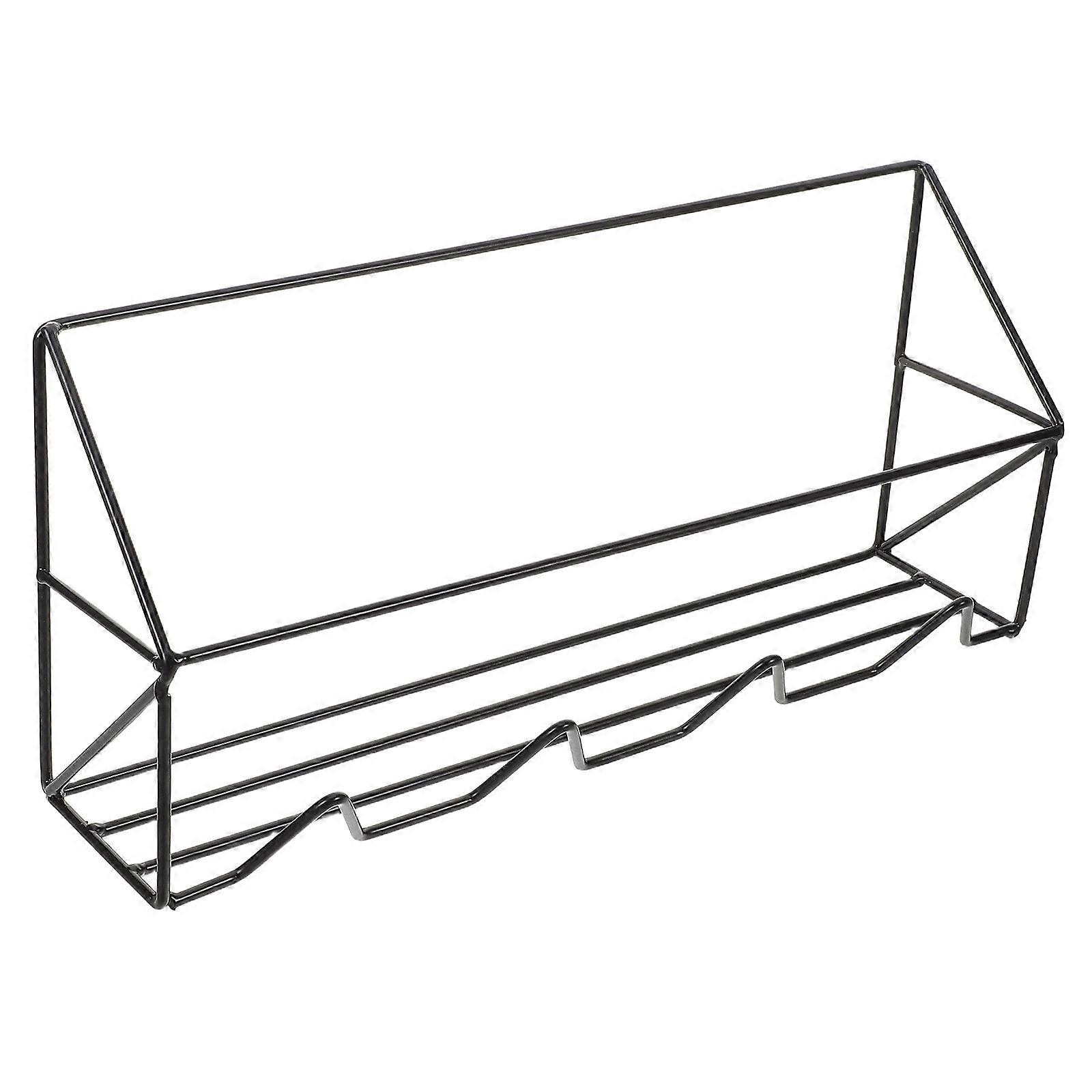 Wall Mounted Kitchen Storage Black Iron Floating Shelf for Organization 2Pcs