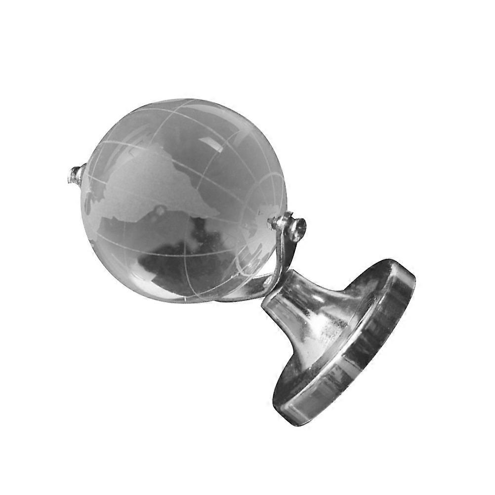 Mini Globe Decor Dark Grey White Crystal with Unique Globe Design for Home