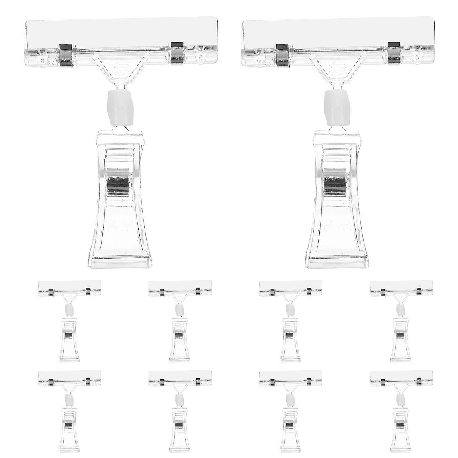 Clear Plastic Label Holder Holding Name Cards Home Users 10PCS