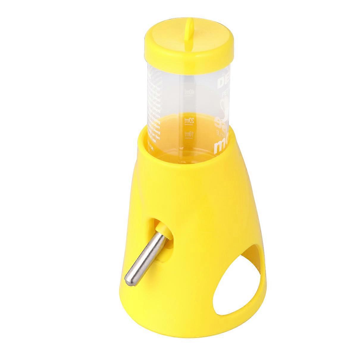 Pet Water Bottle for Drinking 2Pcs Small Animal Hideout with Plastic Base Hut