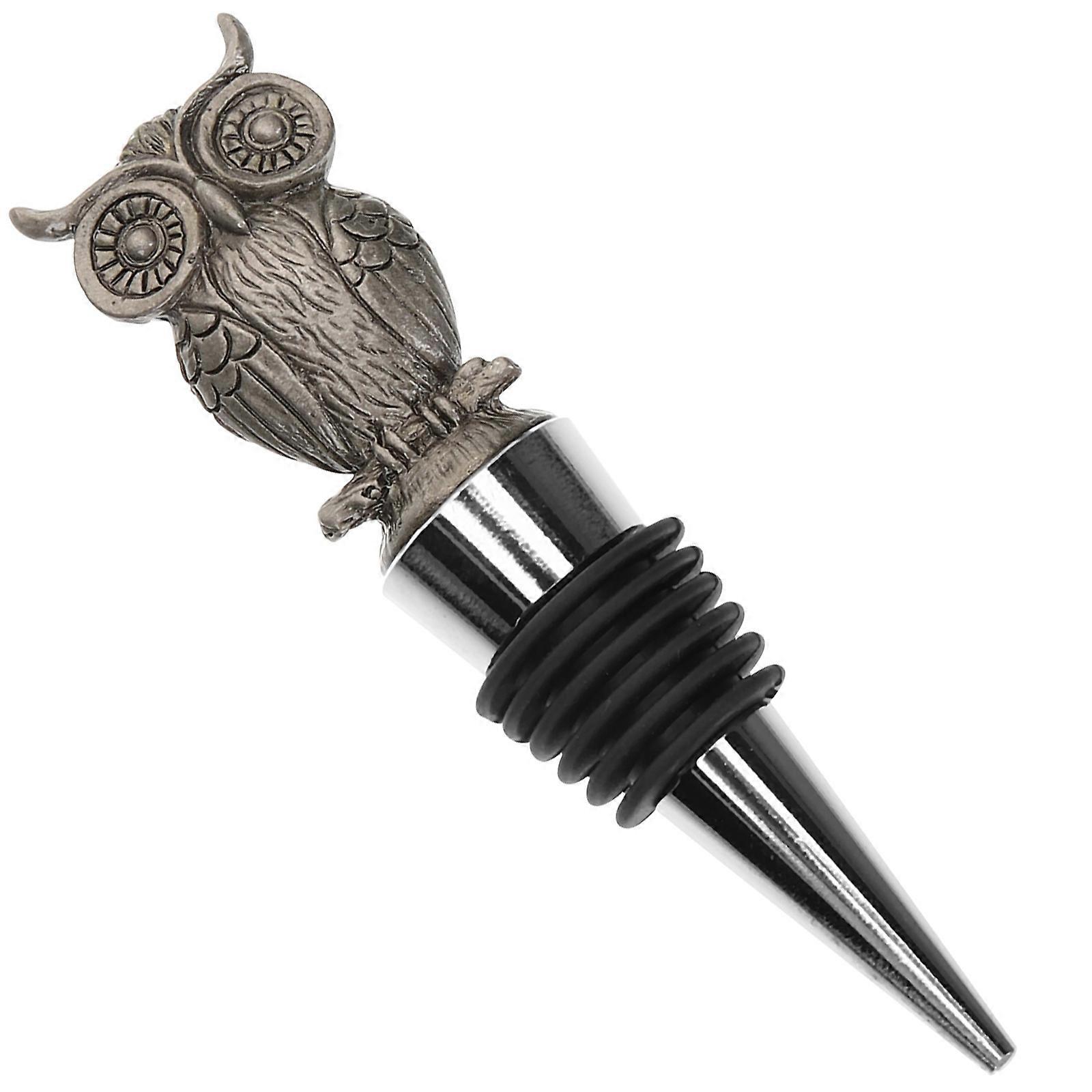 Stoppers Airtight Seal Owl Shape Decorative Design Multi 10.7x2.5cm Preserve Taste 1Pcs