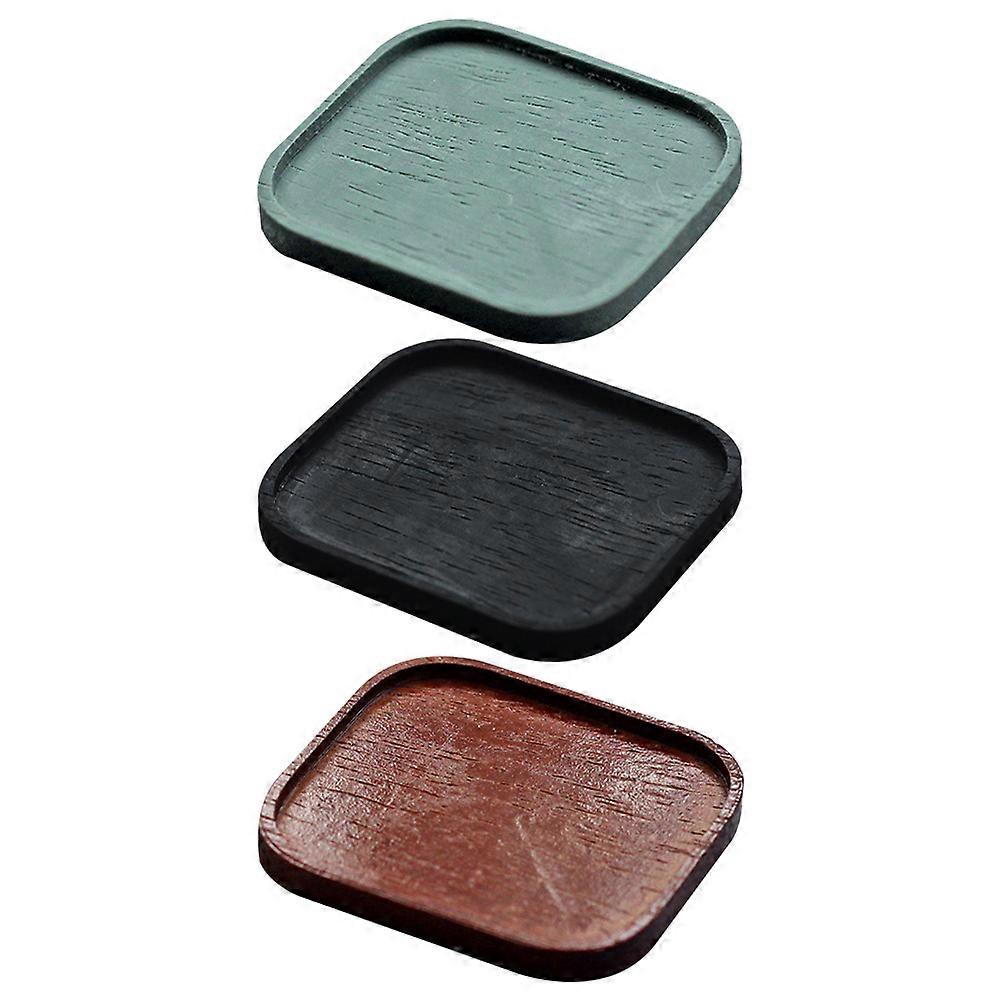 Mini House Tea Tray for Decoration 6Pcs Assorted Color Wood Material Set