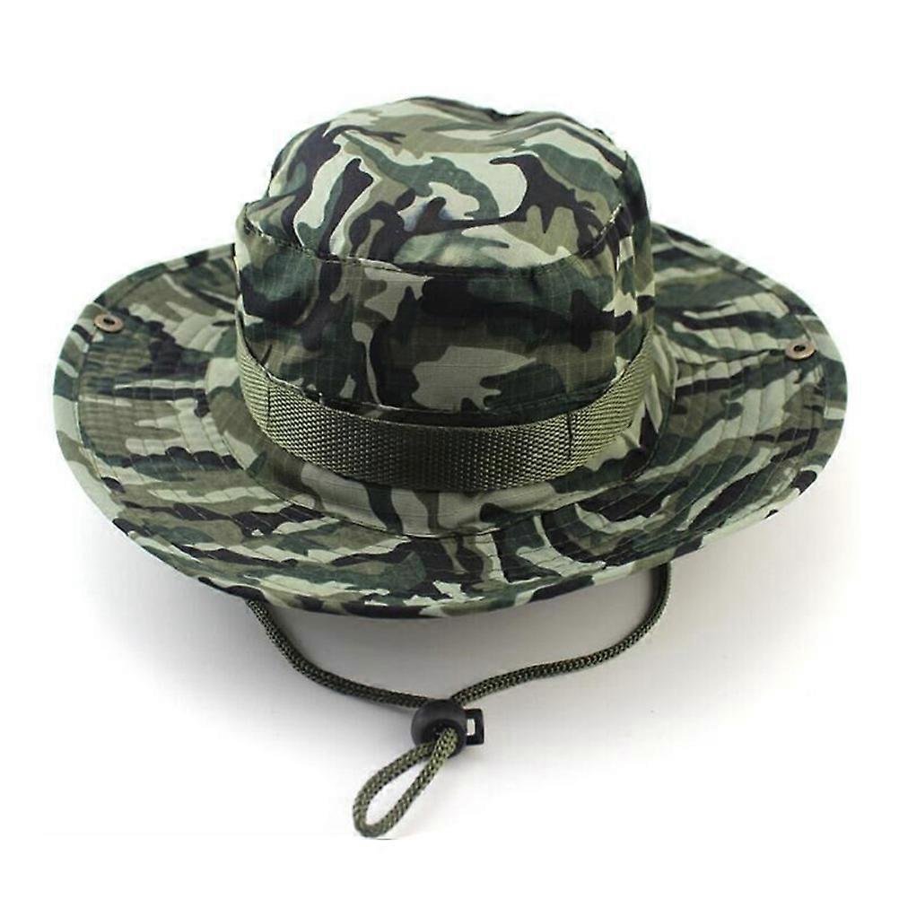 Cap Boonie Hat for Outdoor Activites 2Pcs Olive Camo