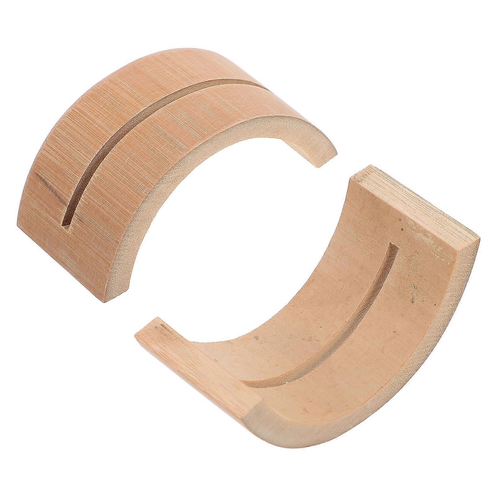 Retro Style Bamboo Fan Holder for Round Fan Display 6Pcs Pack