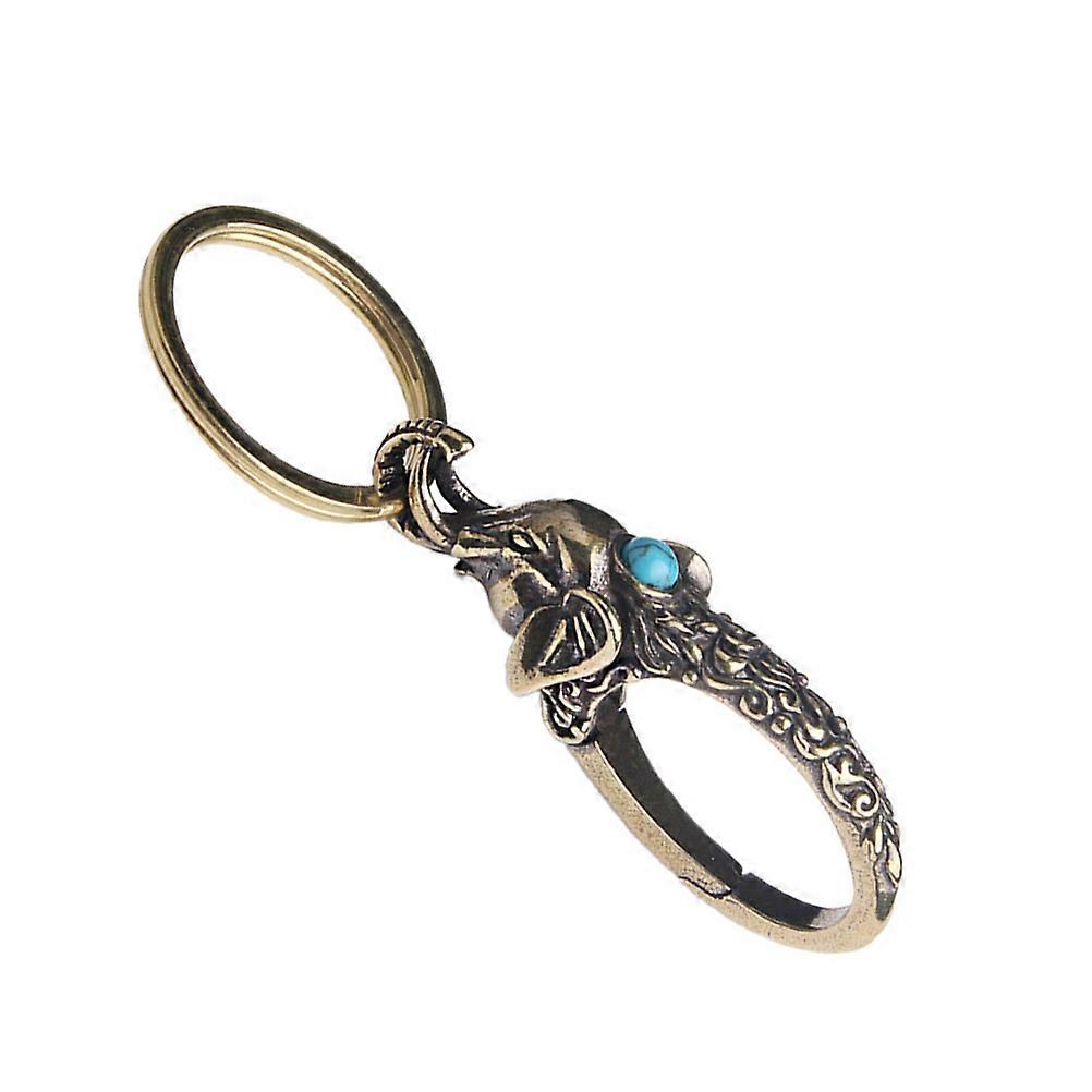 Golden Key Holder Keychain 2Pcs Elephant Shape Decoration Suitable For Daily Use Portable Design