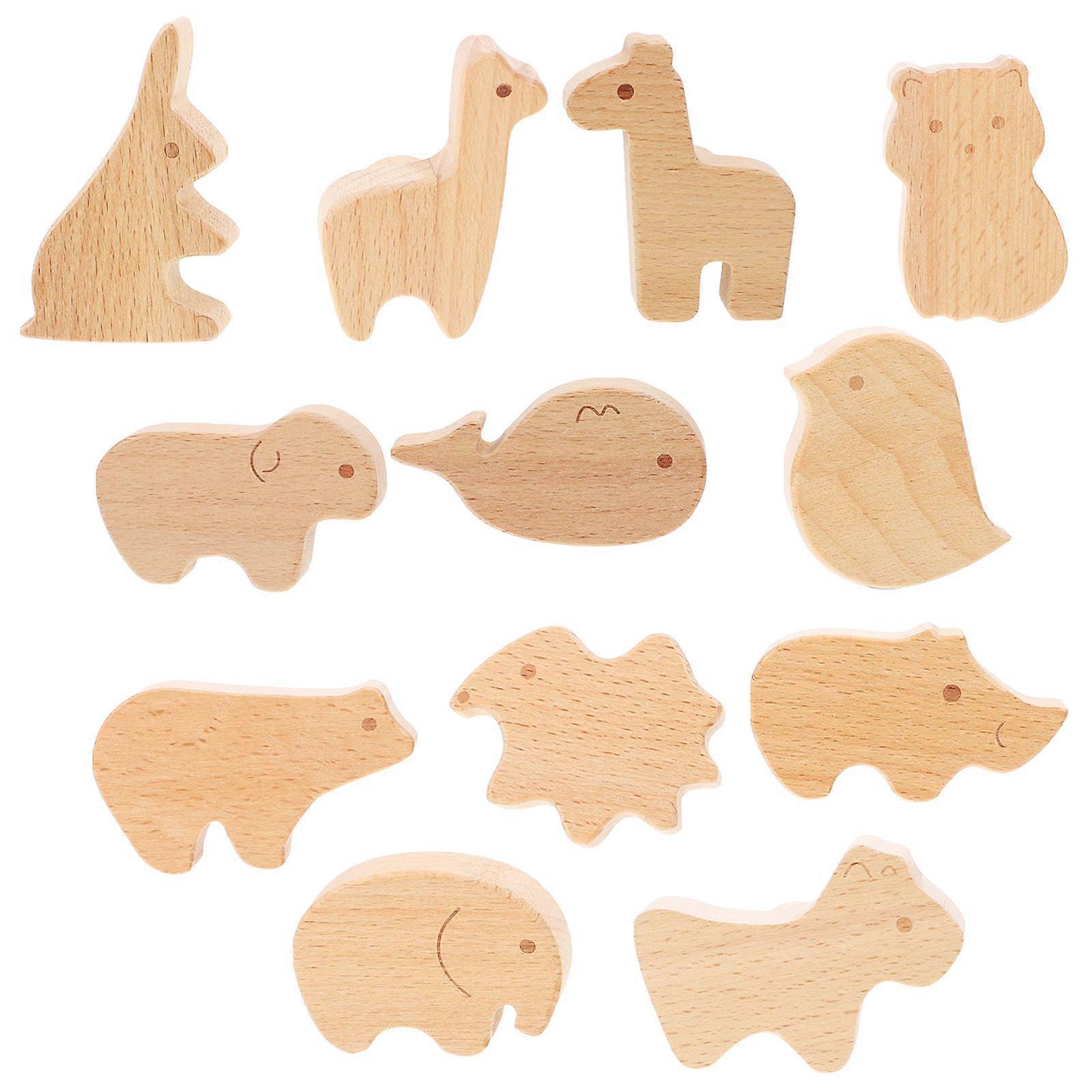 Wooden Animal Drawer Knobs 24Pcs Stylish Drawer Pulls for Kids Room