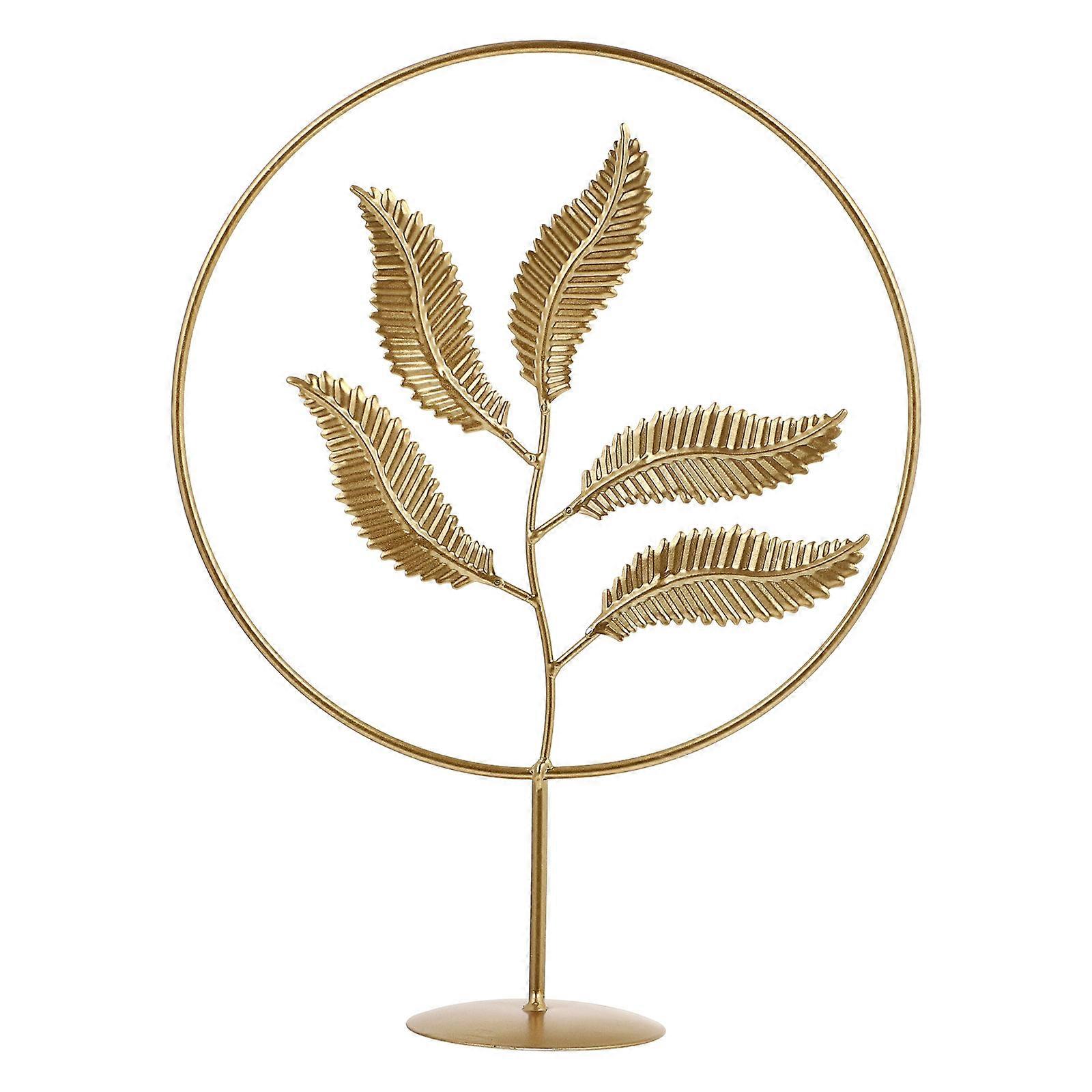 Desktop Decor Iron Craft Leaf Ornament for Creative Use 4Pcs Golden Set