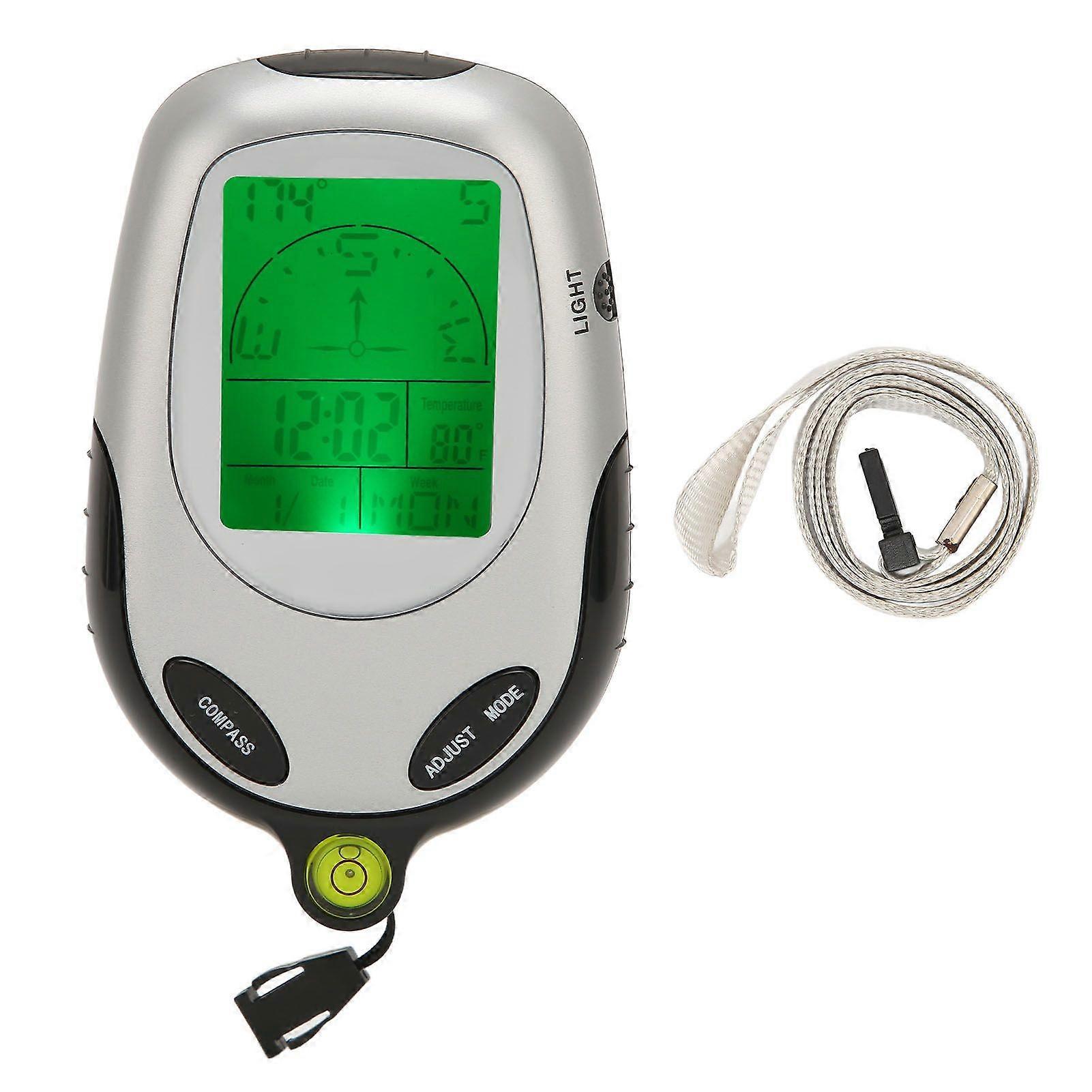 Digital Compass Multifunction Handheld Electronic Navigation Compass with LED Backlit Display for Outdoor Camping