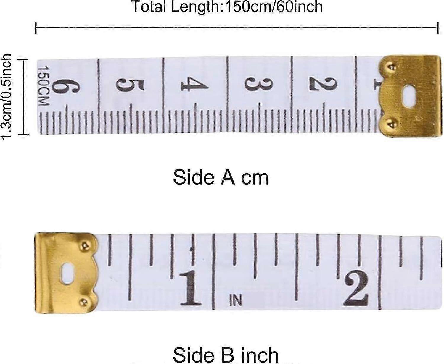 2025 Latest Model Double Sided Tape Measure White Soft Plastic Tailor Ruler Body Measuring Tape