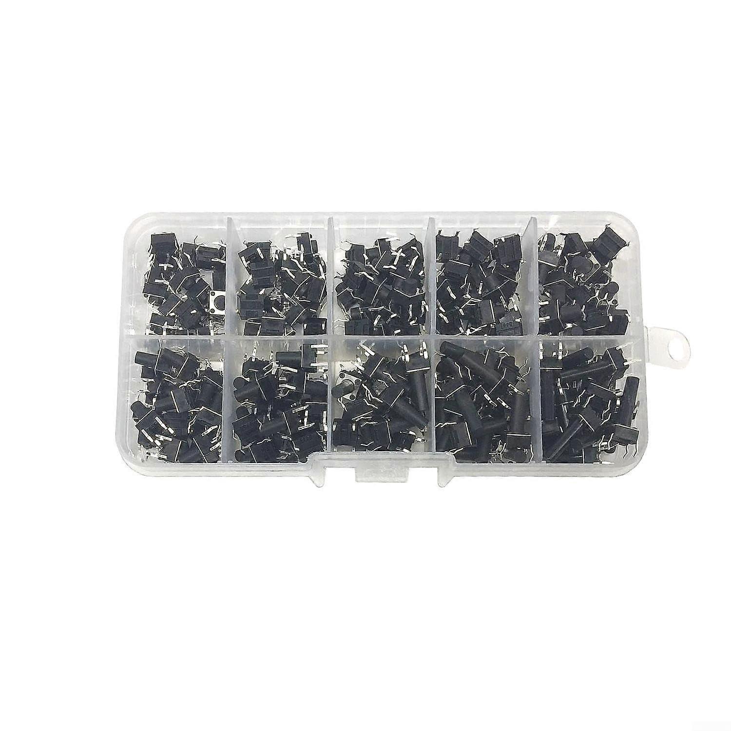 Tact Switch 6x6mm Assorted 10 Specifications 100 Pieces Boxed