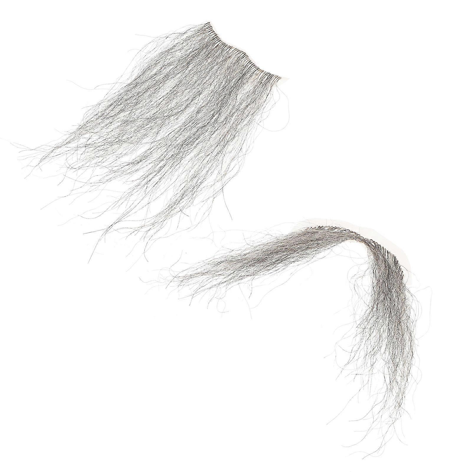 Grey Fiber Fake Beard Cosplay Accessory for Decoration 3Sets Set