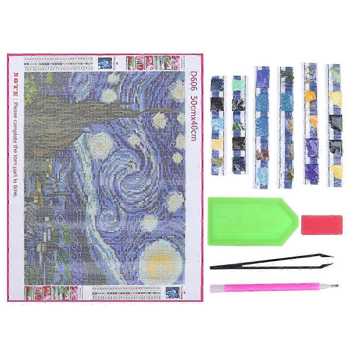 Decorative Embroidery Picture Diy Square Resin 1 Set