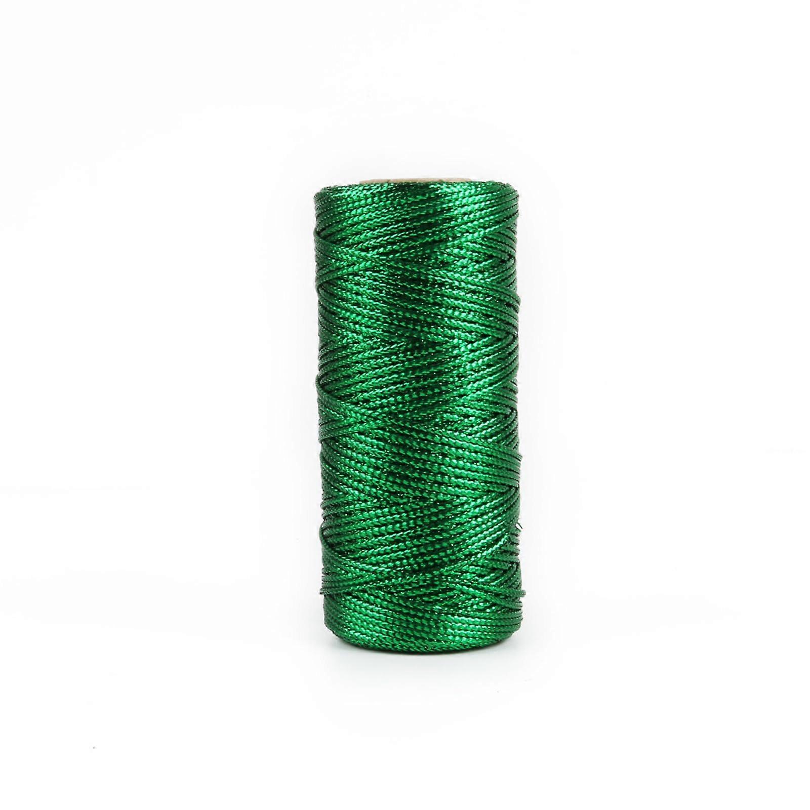 100M Metallic Twine String 1.5mm Green Tinsel Thread Cord NonElastic For Hanging Craft & Card