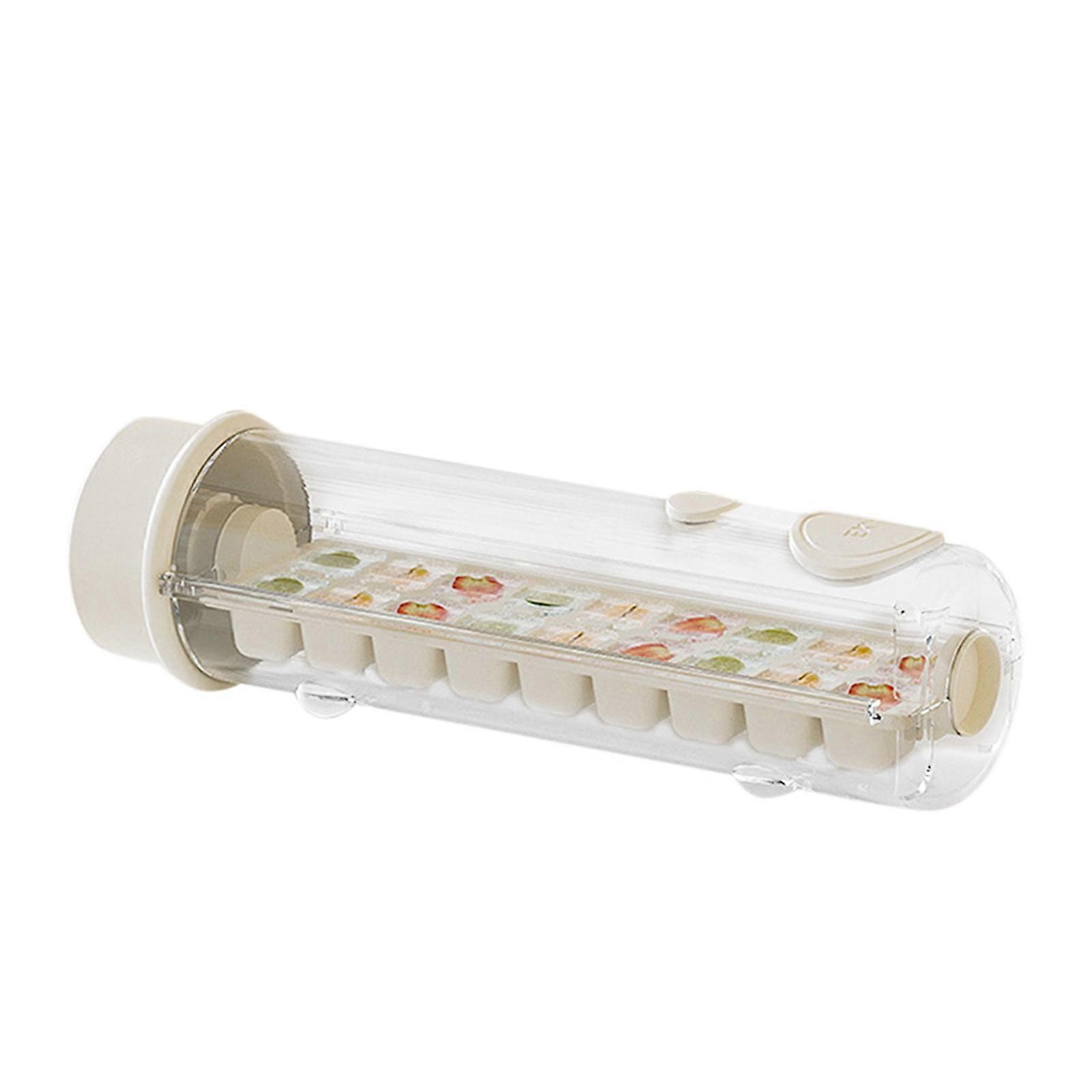 Stackable Ice Cube Tray, 18-Cube, One-Hand Release, Leak-Proof, Easy to Use, Compatible with Coffee Makers, Freezer Bucket Kit, Kitchen Gadget