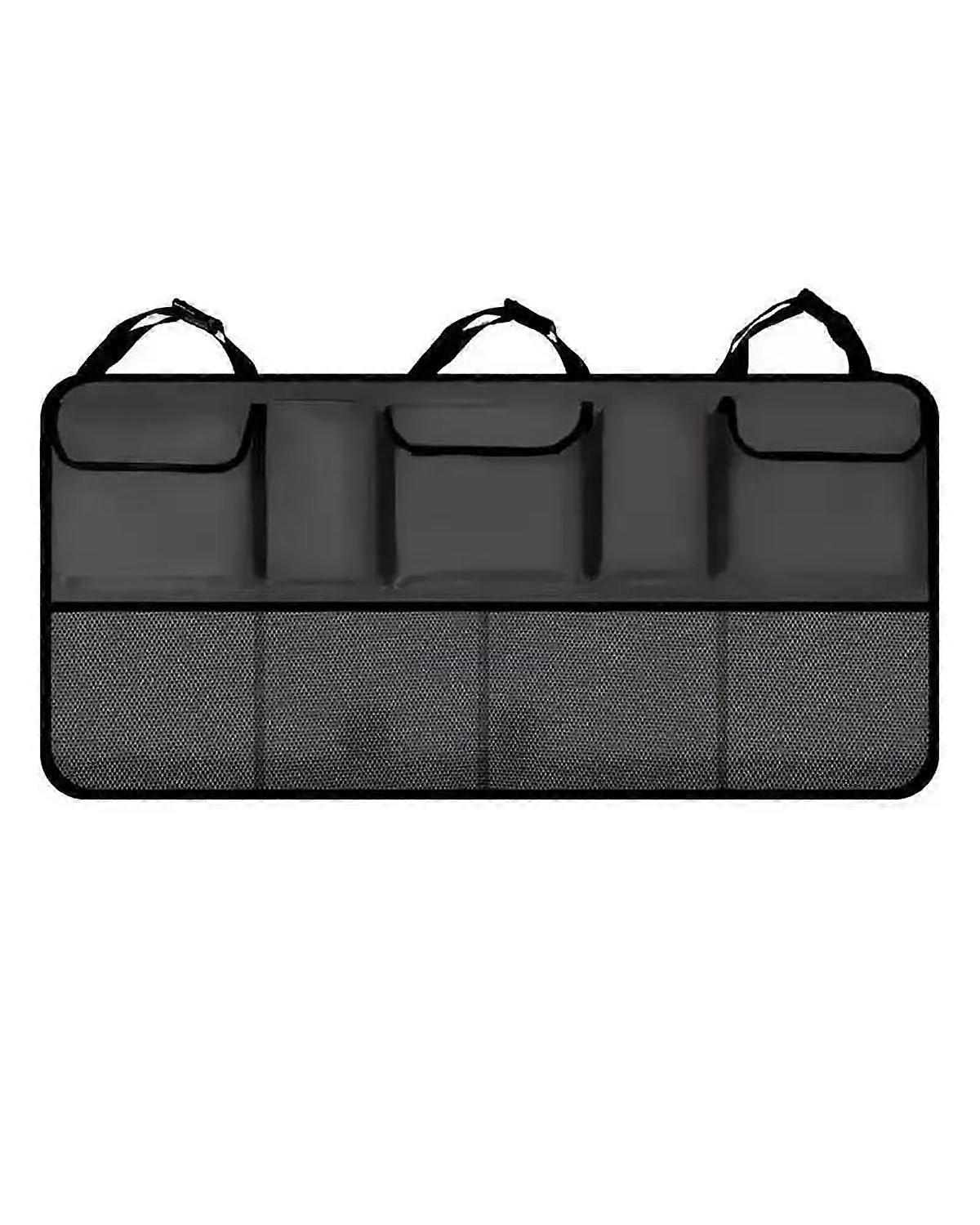 Storage Net Oxford Seat Back Organizer Universal Trunk Organizer Adjustable Backseat Storage Bag Elastic Mesh Net Black