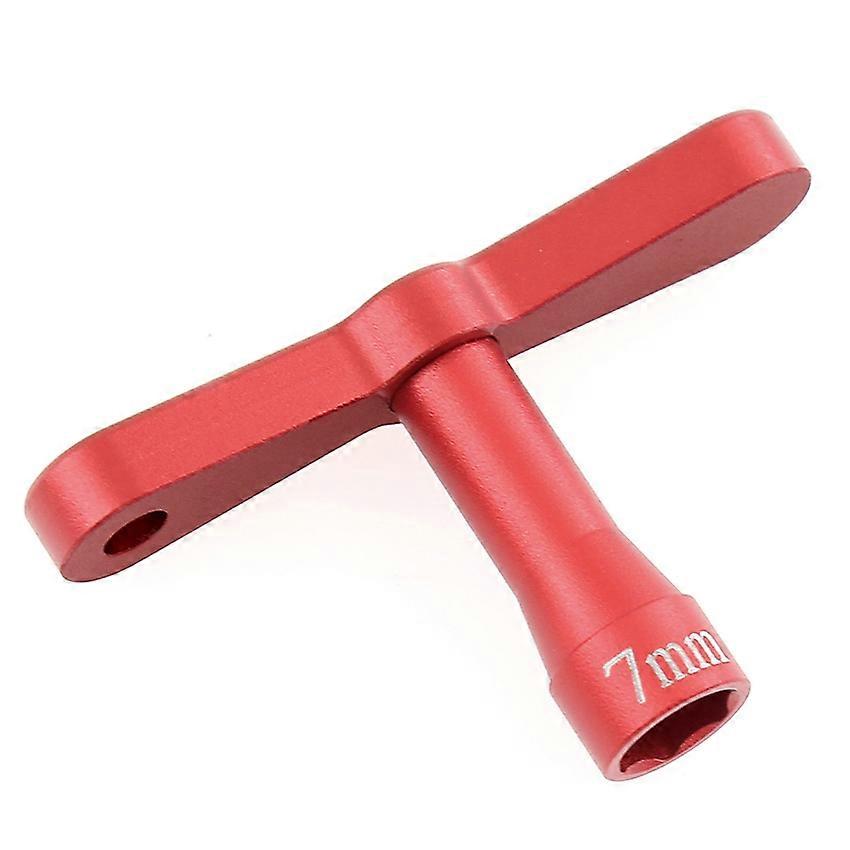 for RC Model Car 7mm Hex Socket Nut Wrench M4 Screw Cap Tire Removal Socket (1 PCS Red)