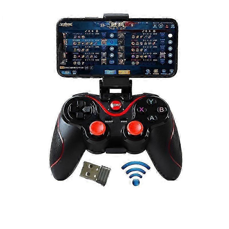 S6 Wireless Bluetooth Game Controller Handle With Bracket & Receiver For Android / IOS / PC S6 With Bracket & Receiver