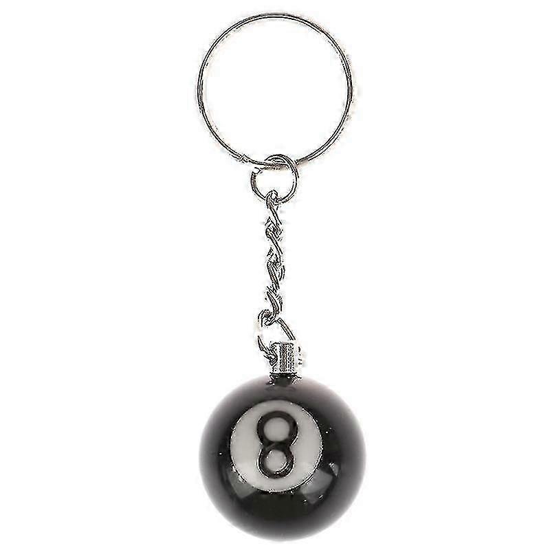 Creative Billiard Pool Keychain Table Ball Key Ring Lucky Black No.8 Key Chain Hfmqv