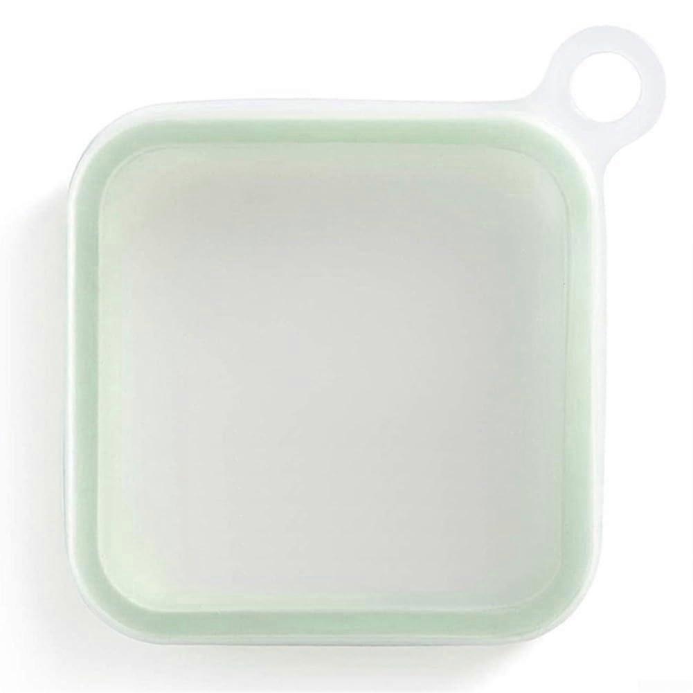 3 Piece Silicone Sandwich Storage Containers For Lunch Boxes, Microwave Safe, Removable Lids, Reusable, Easy Cleaning