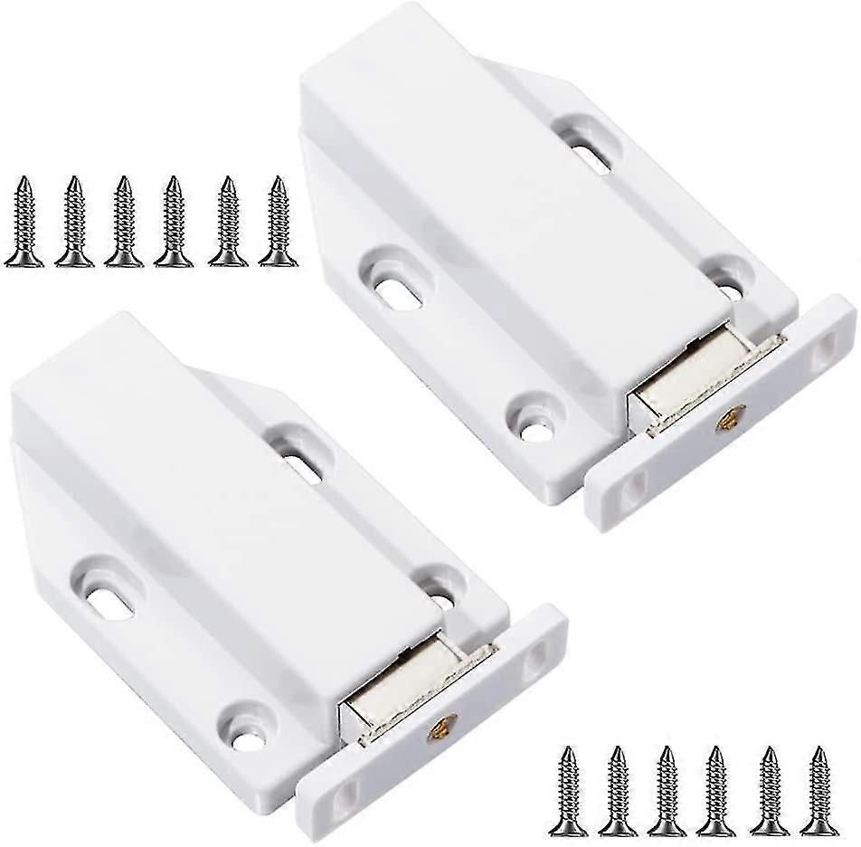 Large Touch Release Magnetic Door Latches For Cupboard, Showcase, Push To Open/close The Door With One Touch (2 Pcs)
