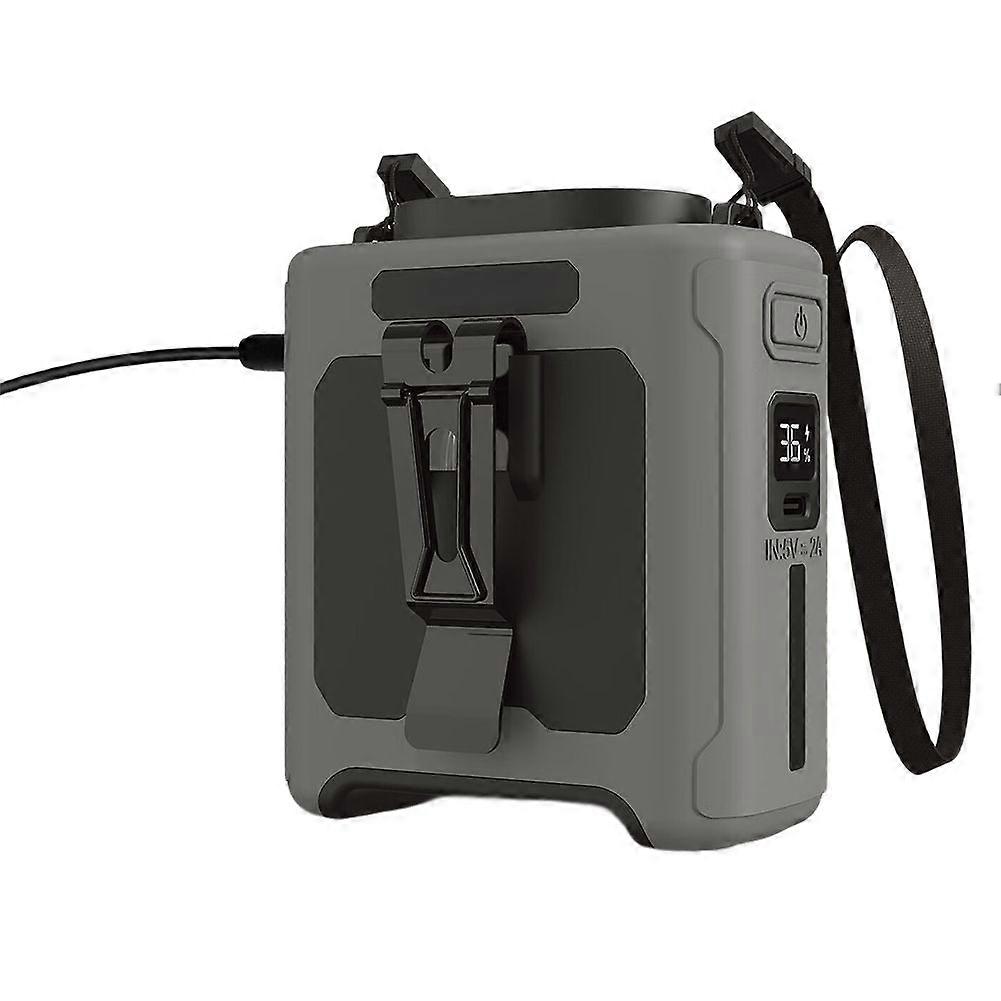 מאוורר מותניים נייד 10000mAh עם בנק כוח תאורת LED מאוורר צוואר תלוי 5 מהירות זרימת אוויר חזקה Co