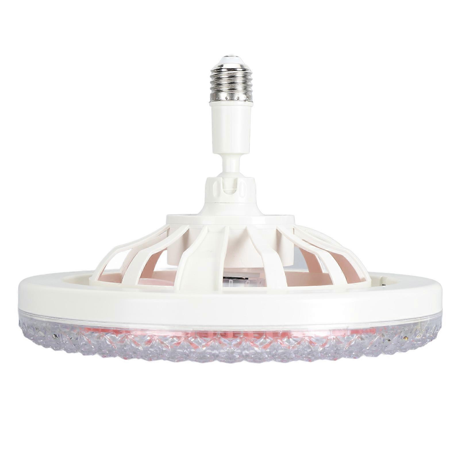 封闭式吊扇，带灯和远程可调定时迷你吊扇，适用于客厅卧室 86 至 265V