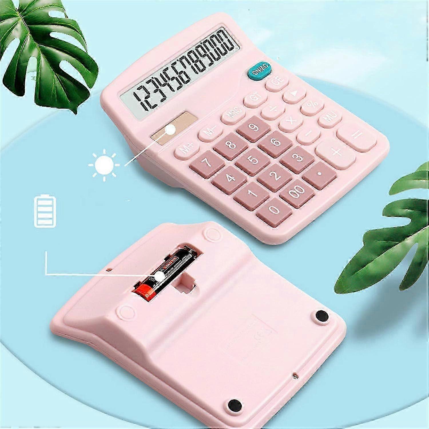 25-26 Color 12-Digit Solar Scientific Calculator Financial Office Computer Calculators Large Display Office Calculators Cute Calculator Vari