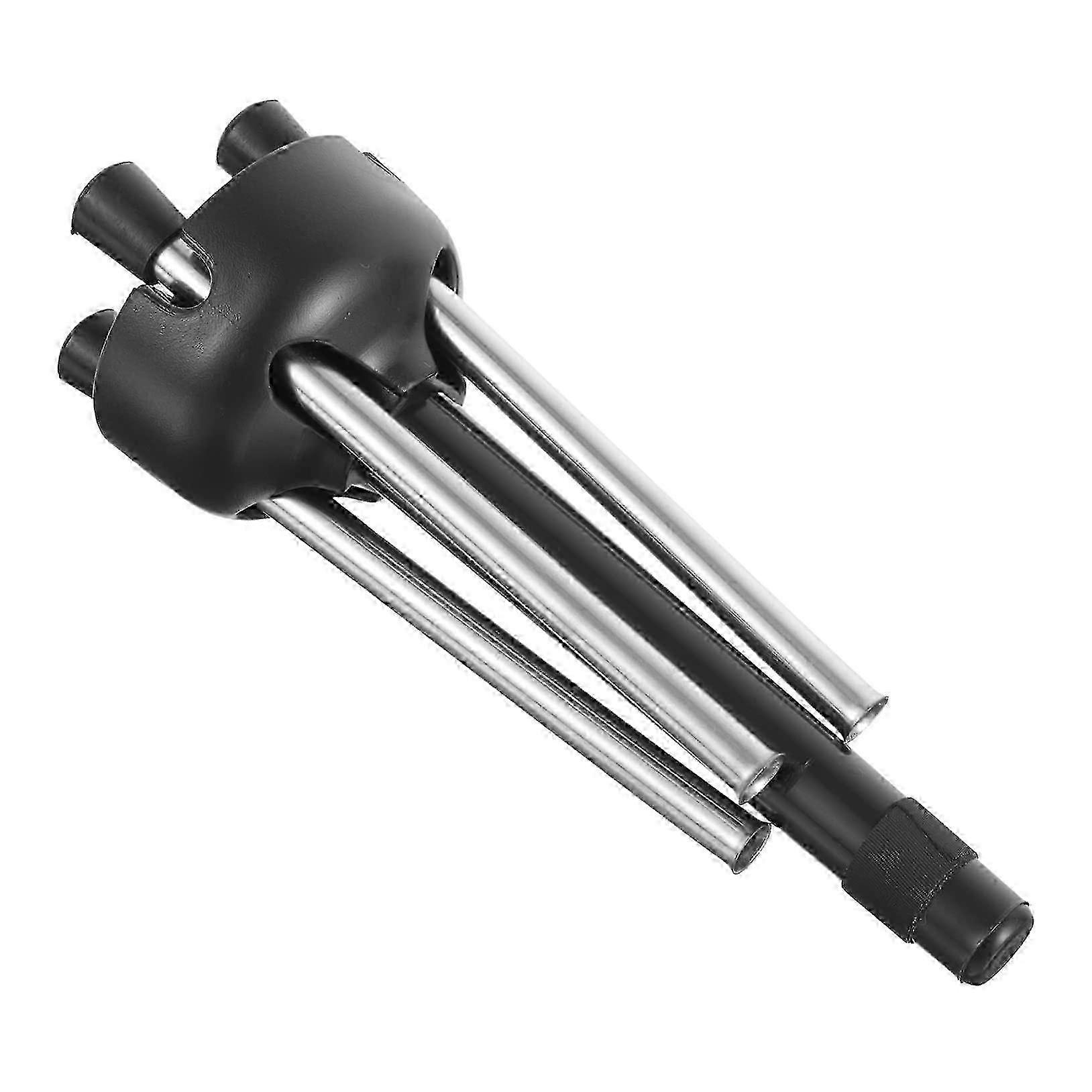 Portable and stable wind instrument stand for flute, clarinet, and oboe with protective padding for secure placement and gentle storage for music