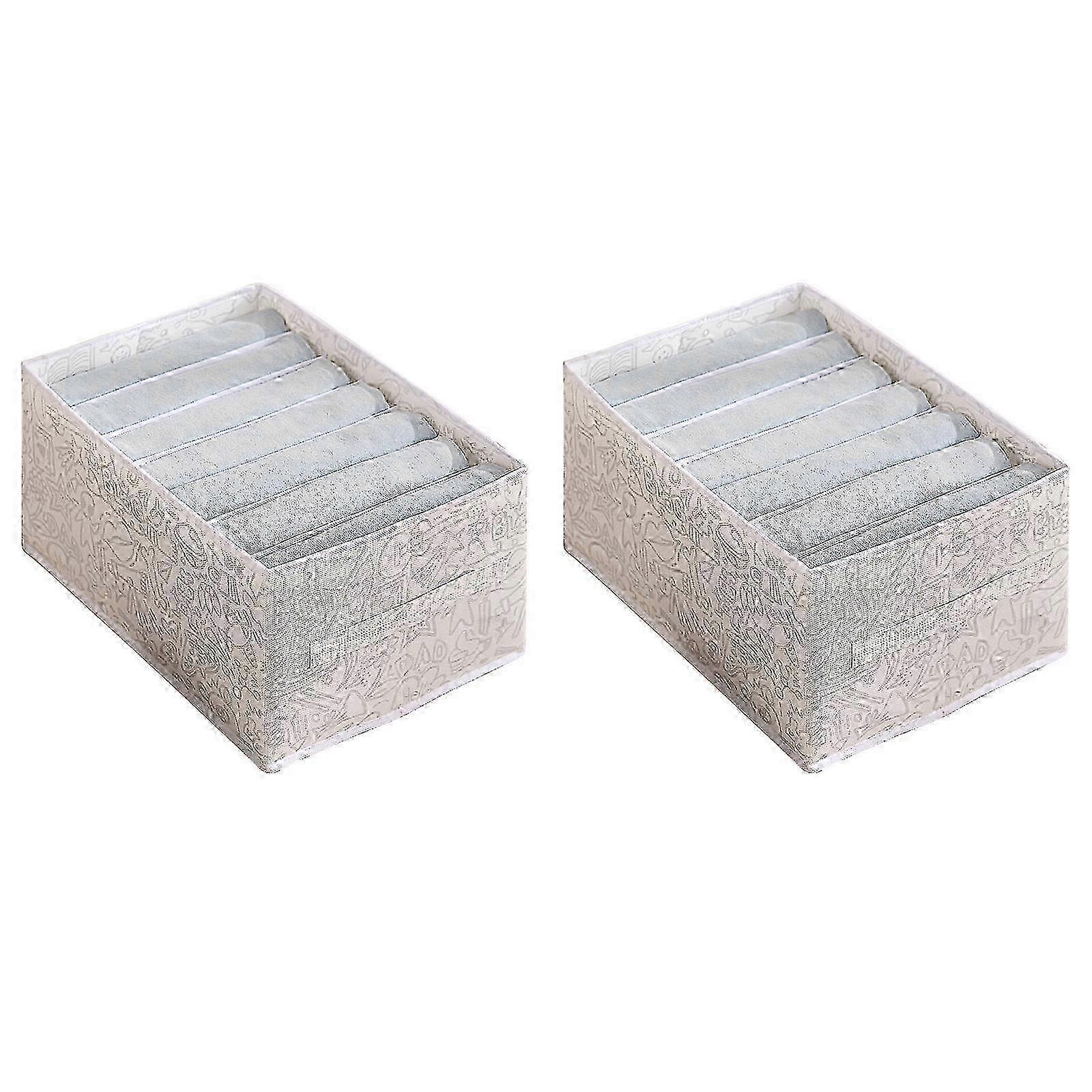 7 Compartments Wardrobe Drawer Units Organizer Clothes Closet Stackable Storage Boxes, New