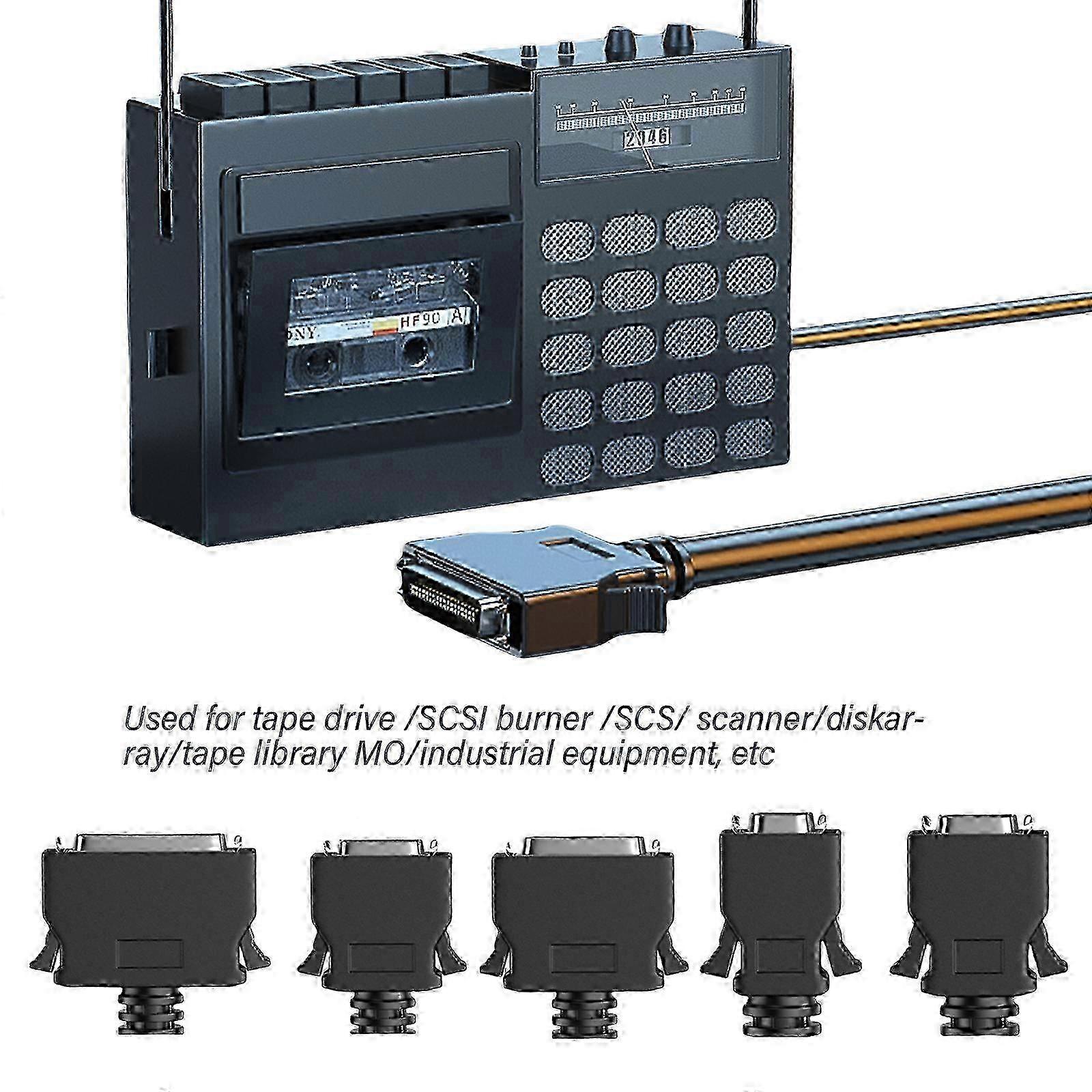 Precisions SCSI CN14/20/26/36/50 MDR Kabel pro přenos signálu samec-samec pro servosystémy 1,5m