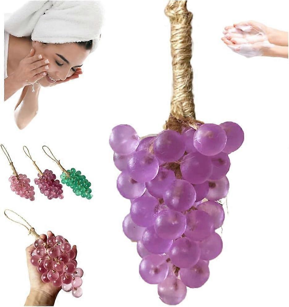 Crystal Grape Soap, Handmade Crystal Grape Soap Gentle Cleansing Soaps, Decorative Soap Bar For Washing Hands And Fresh Air, Gift Choice for Men Women