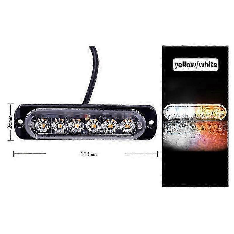 1PC 6LED Strobe Side Marker Indicators Light for Truck Trailer 12-24V Flashing Warning Tail Light Car Signal Brake Lamp Lightbar TOP