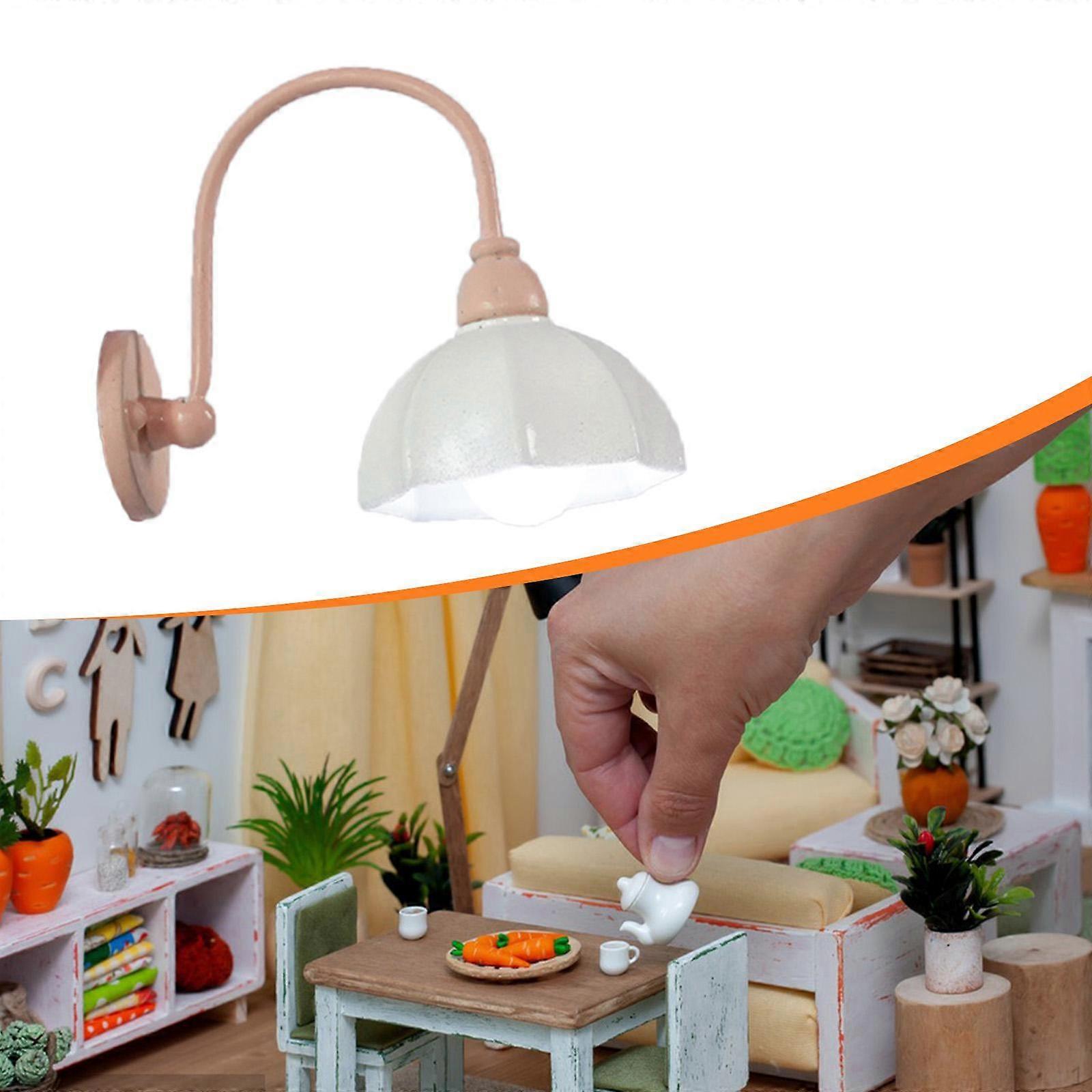 1/12 Dollhouse Miniature Wall Sconces Accessory Decoration Simulation Model for Home Micro