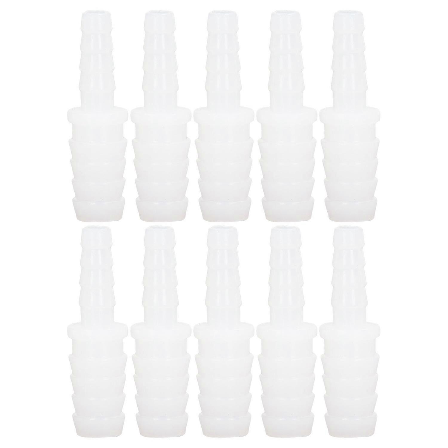 10Pcs Hose Fitting PE Tube Connector Barb Reducer Joint Straight Through Set Kit