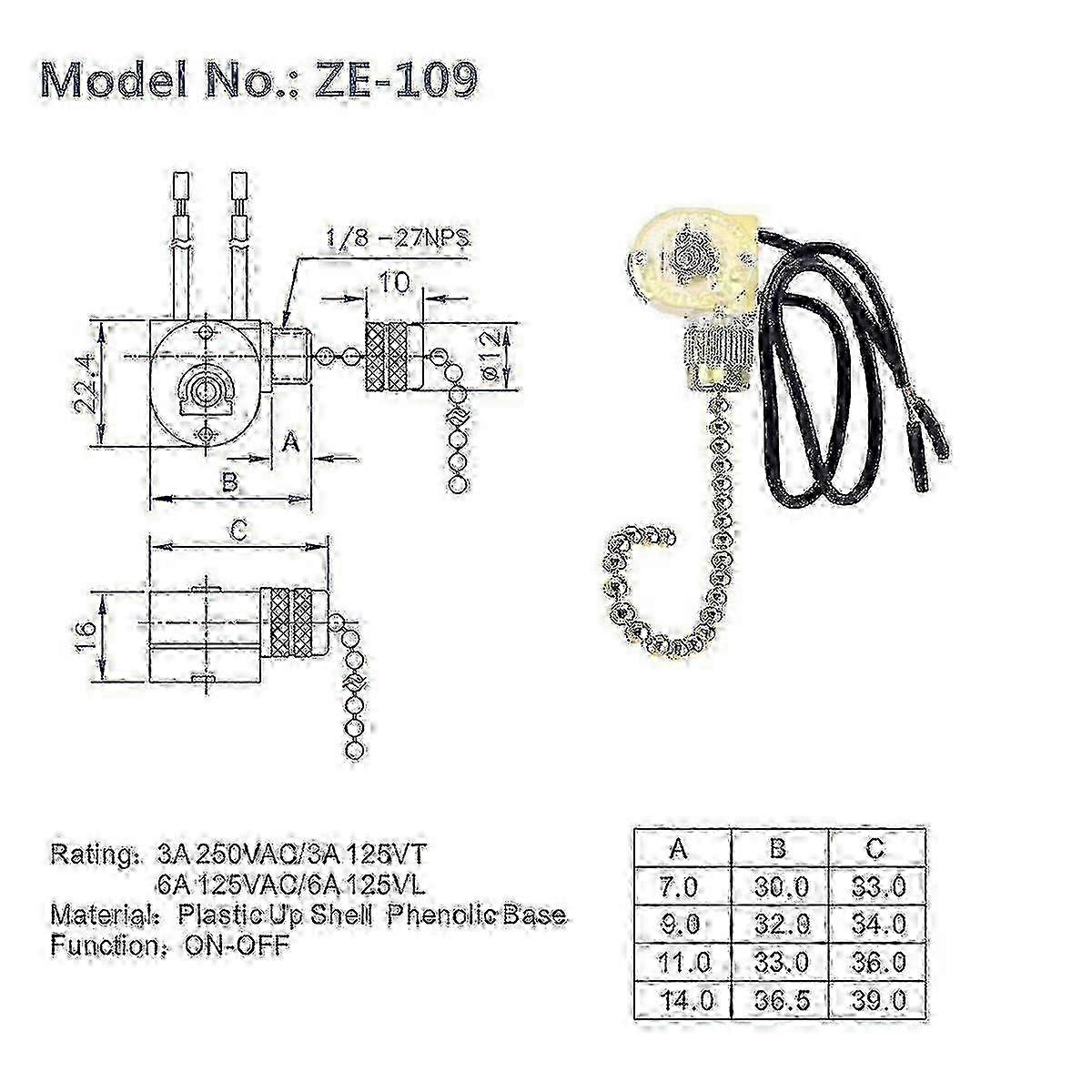 3pack Ceiling Fan Light Switch Ze-109 Fan Switch Ceiling Pull Chain Switch Replacement (brass)_ZKD22 2025