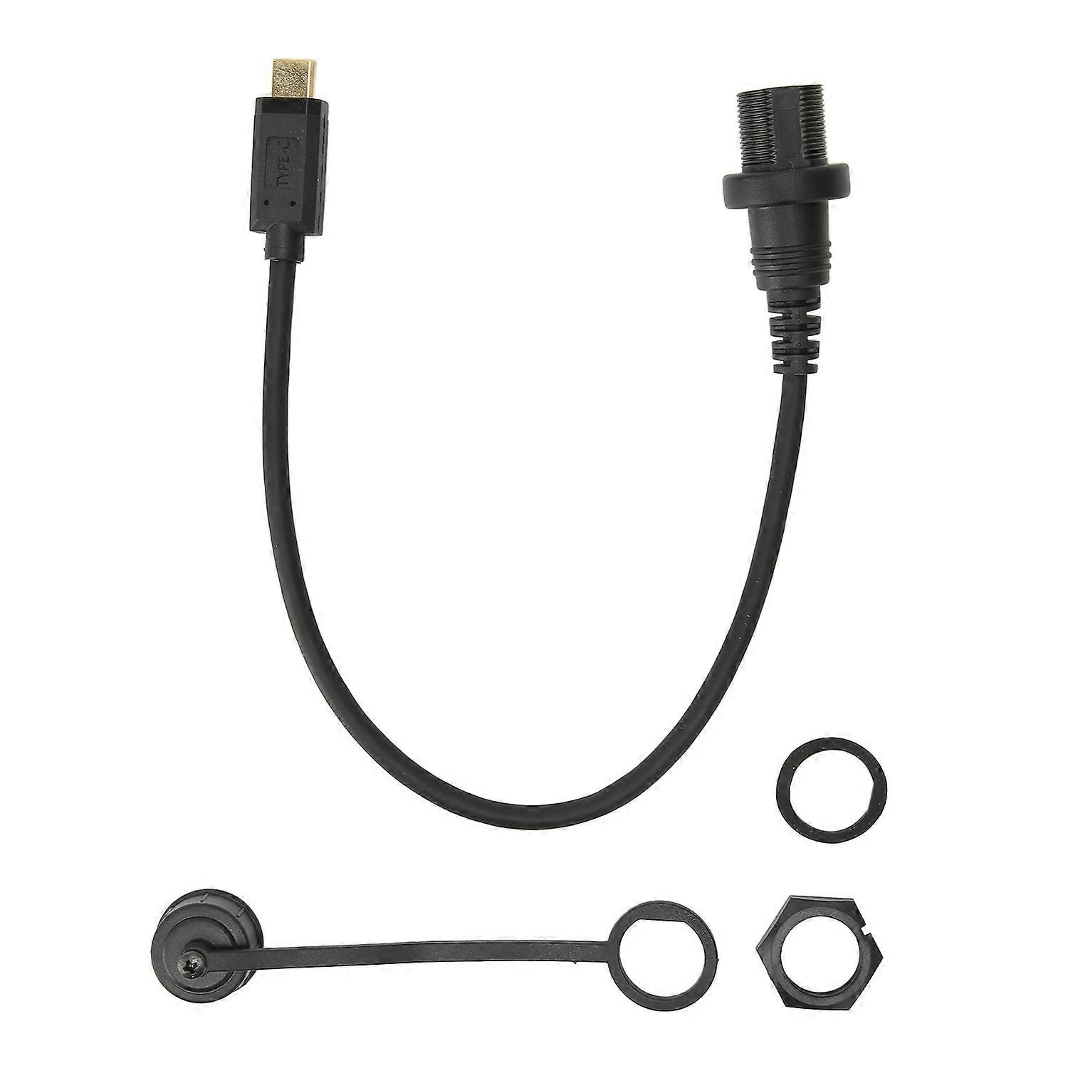 Type C Flush Mount Cable Multifunctional Car Dash Panel Mount Adapter for Car Boat Motorcycle 0.3m/1